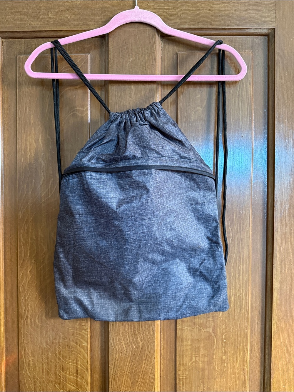 Thirty-One Dark Grey Drawstring Cinch Sack - Lightweight Everyday Bag